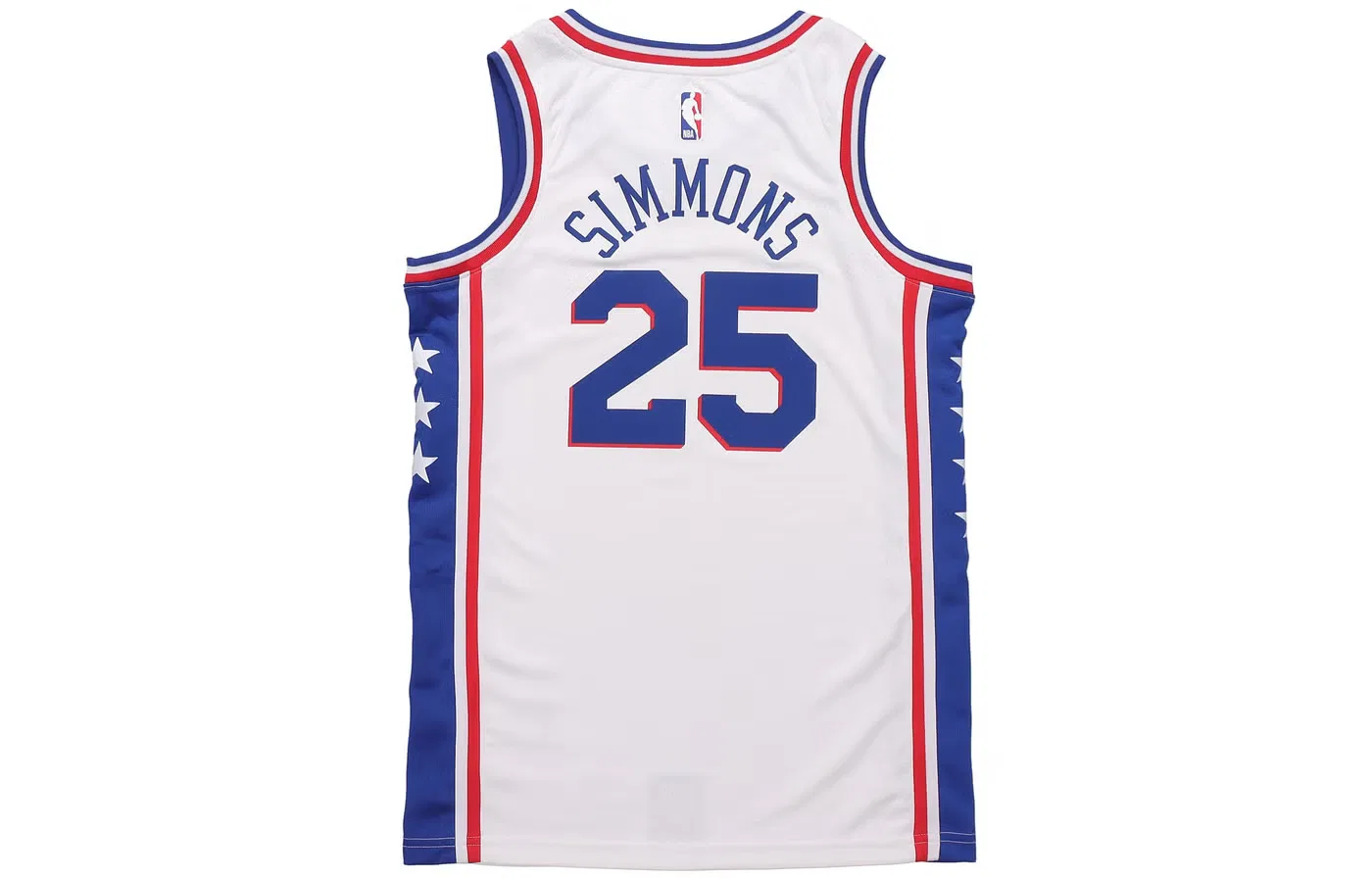 Джерси баскетбольное с номером Philadelphia 76ers Simmons Nike, белый — фото 2