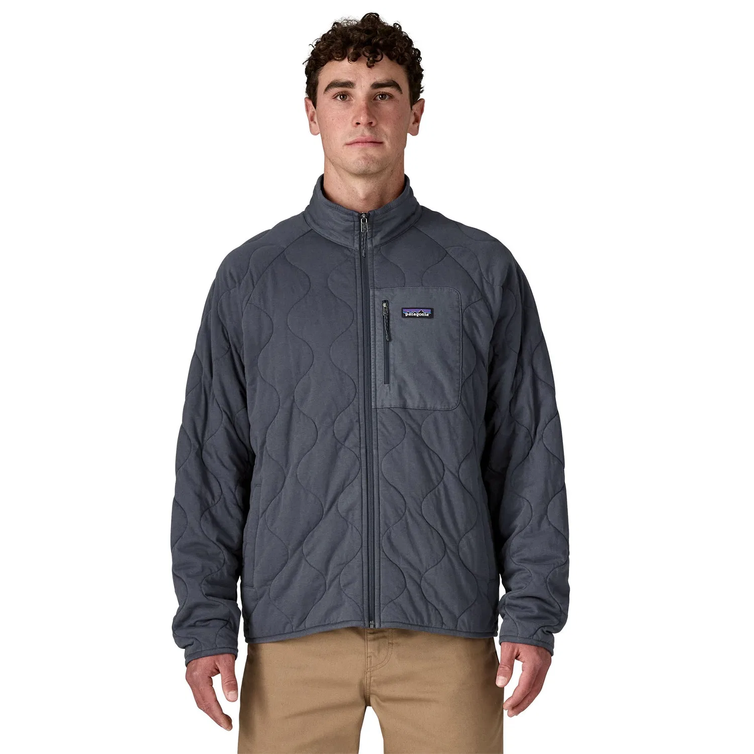 Куртка утепленная стеганая с полной молнией Daily Quilted Insulated Patagonia, Smolder Blue — фото 2