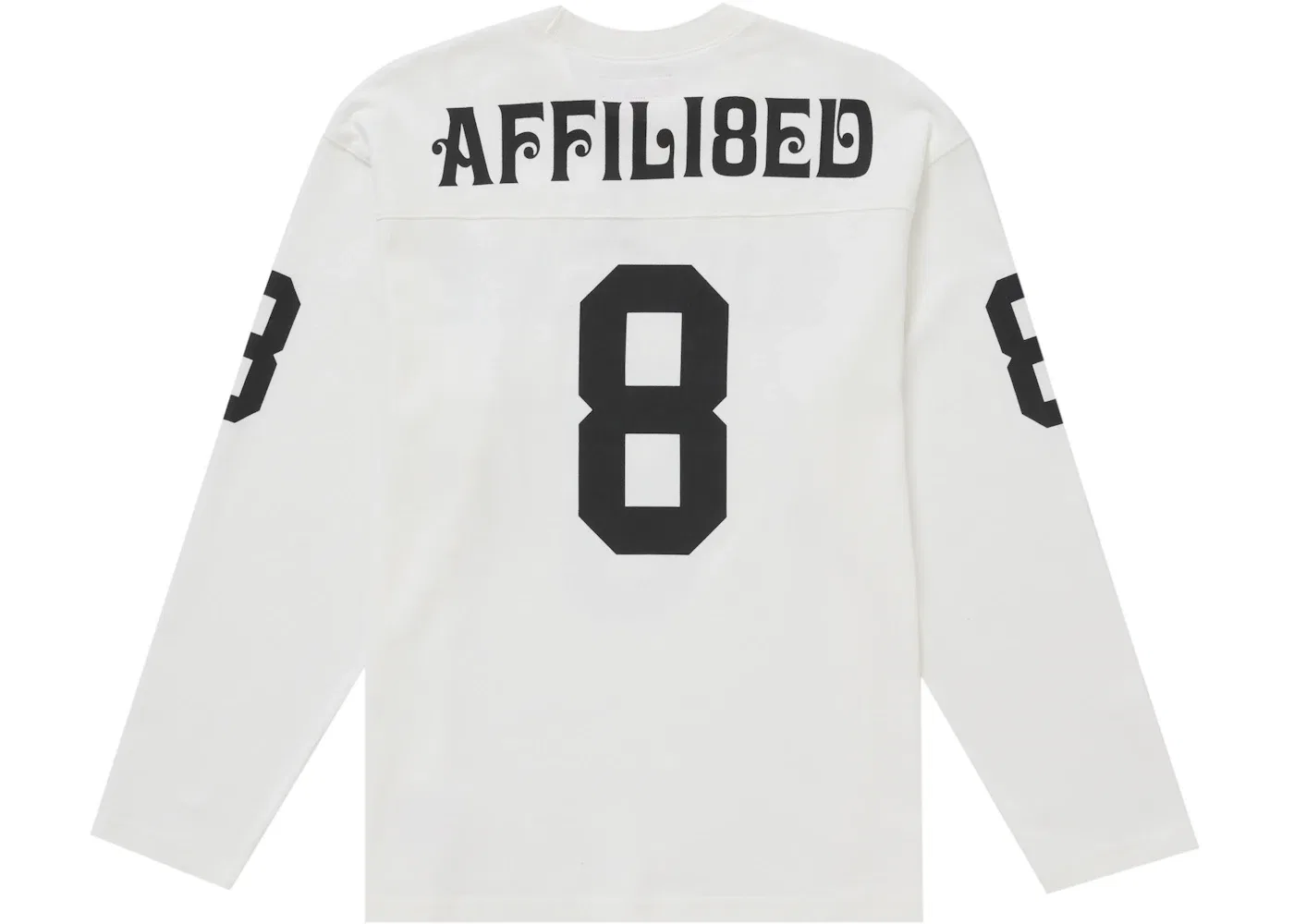 Мужской лонгслив с принтом Supreme Affiliated L/S Football Top, White — фото 2