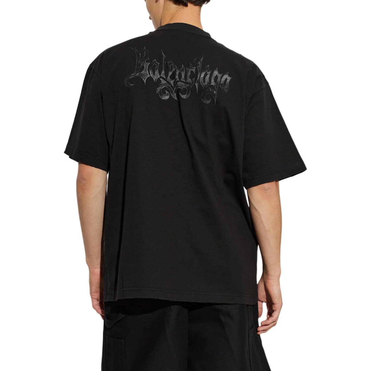 Мужская футболка с круглым вырезом Balenciaga, Black — фото 4