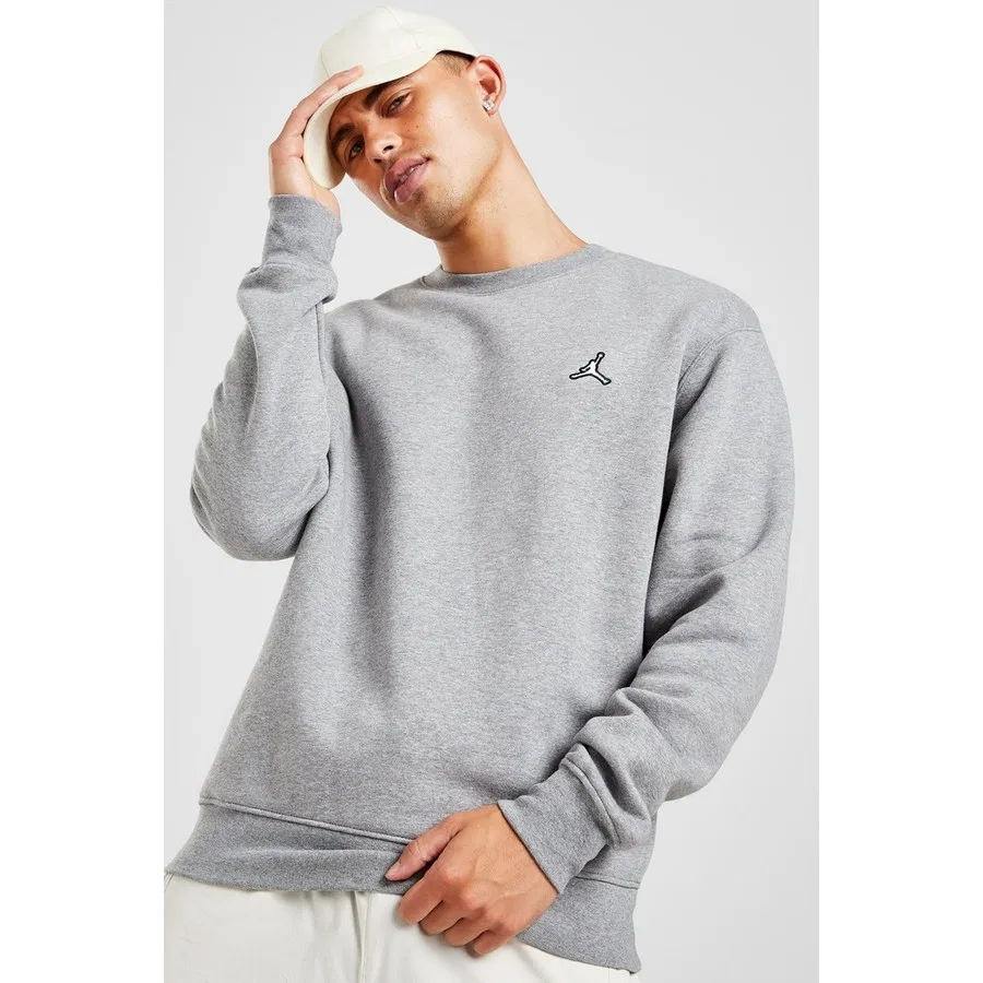 Мужской свитшот из флиса Jordan Essentials с длинным рукавом Nike, Heather Grey