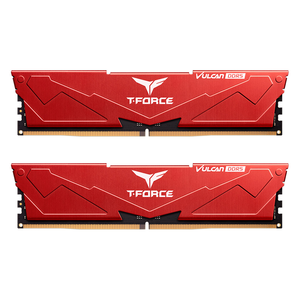 

Оперативная память Team Group T-Force Vulcan, 64 Гб (2 х 32Гб), DDR5, 6400 МГц, FLRD564G6400HC34BDC01, красный