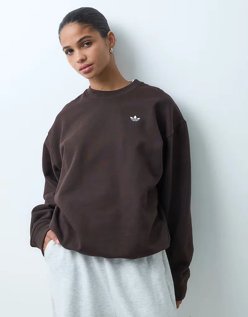 Толстовка Adidas Originals Essential Crew темно-коричневый
