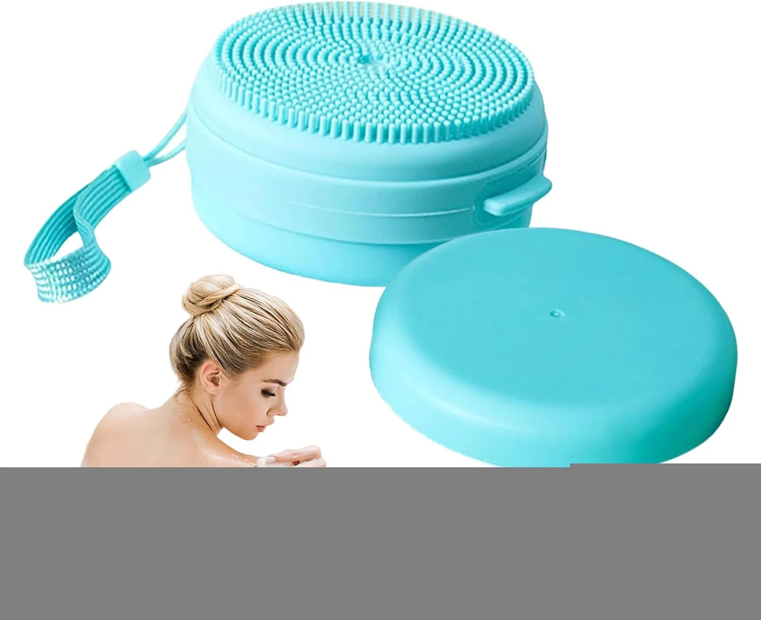 Силиконовая щетка для тела, Frfik, 106 г, Blue