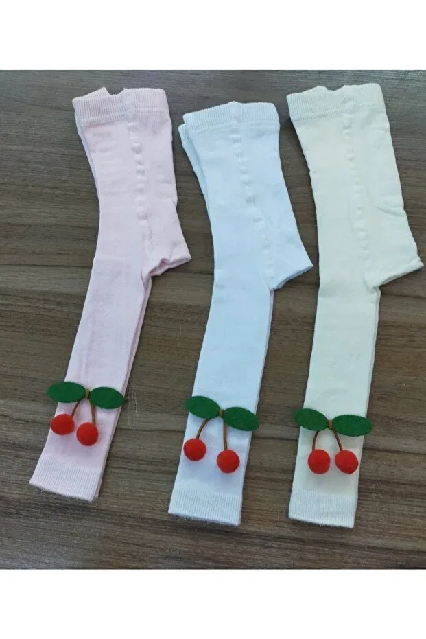 Детские носки-пинетки 3-шт Özkardeşler Baby, White Pink Ecru