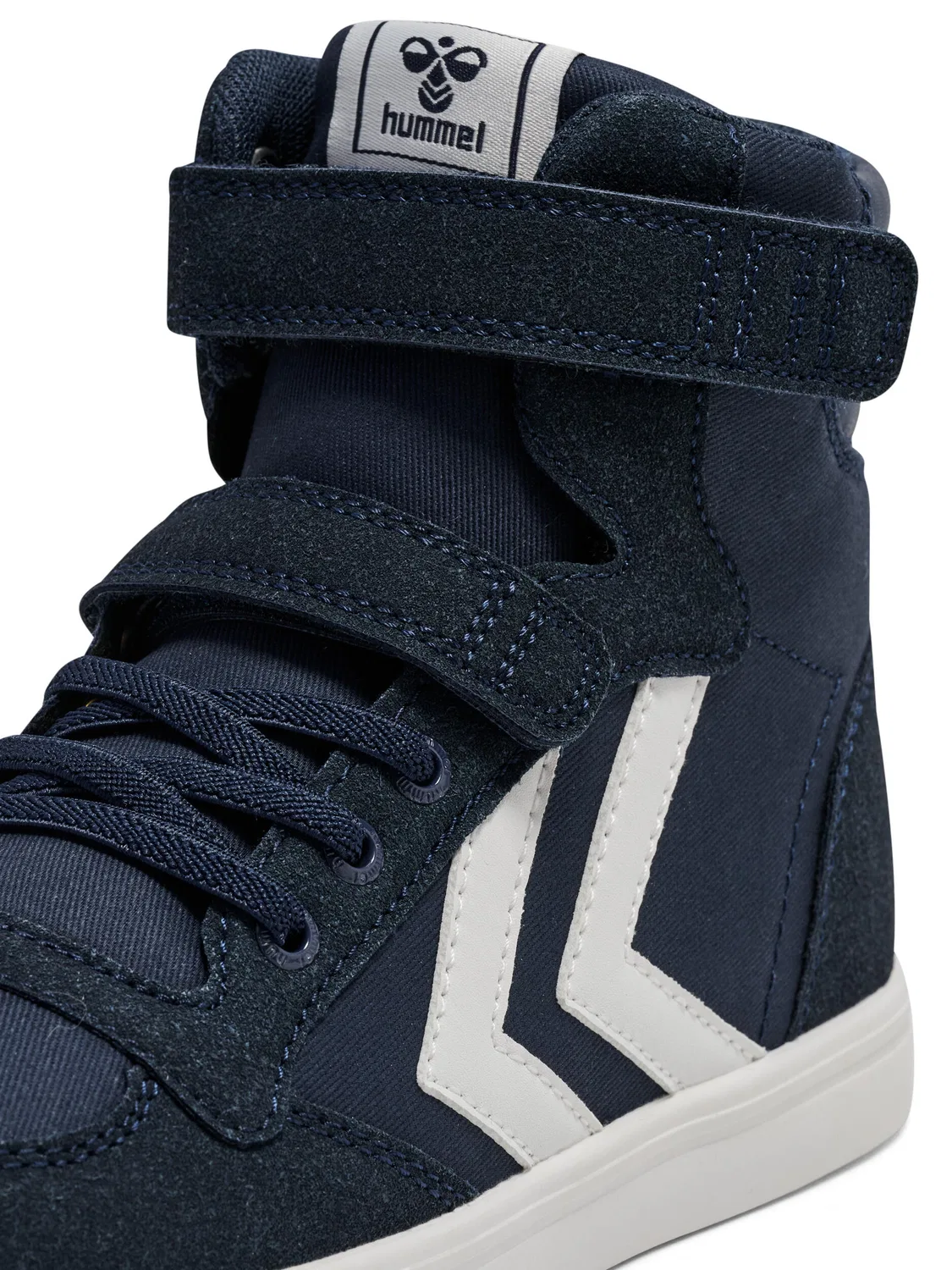 Детские кроссовки на липучках Slimmer Stadil Hummel, Dark Blue / Glacier Blue — фото 4