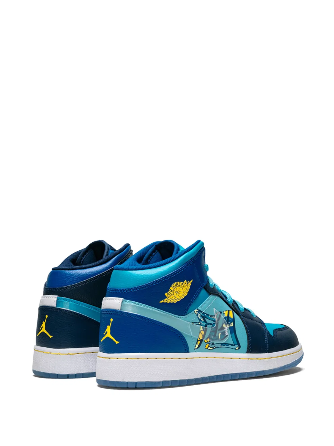 Кроссовки Air Jordan 1 Mid, синий — фото 3