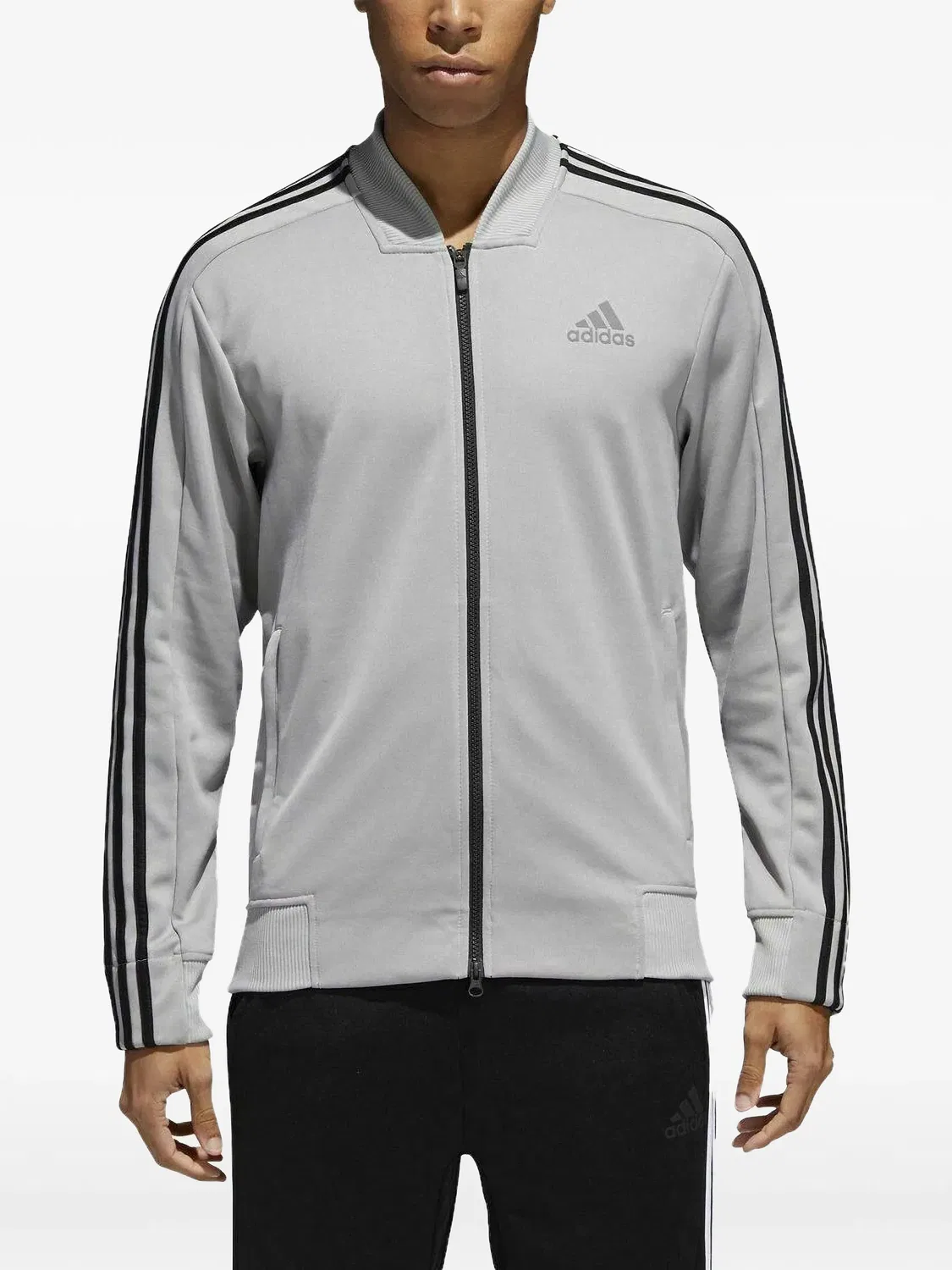 Жакет с полосками Adidas, серый