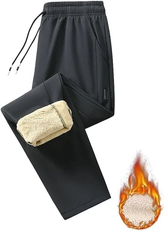 Мужские спортивные штаны с флисом, модель Thermal, тёмно-серый — фото 2