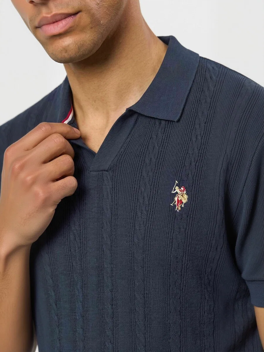 Рубашка на пуговицах стандартного кроя 'UMDiderik' сапфирового цвета U.S. POLO ASSN. — фото 4
