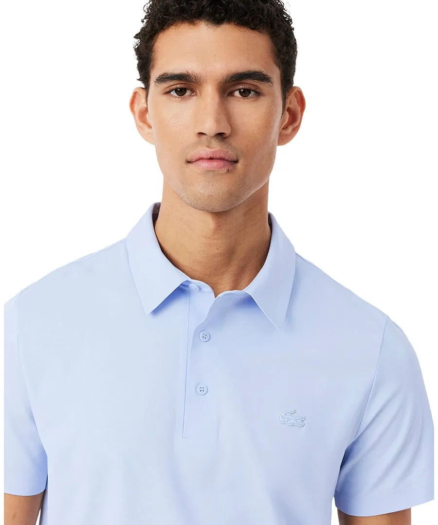 Поло для мужчин с защитой от ультрафиолета Lacoste, Pheonix Blue — фото 3