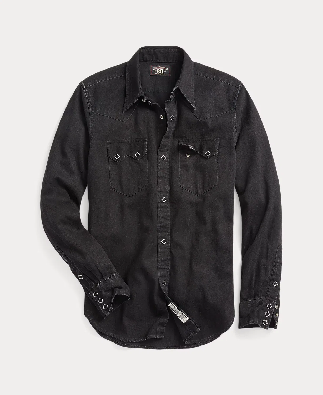Мужская рубашка, Slim Fit Tela Vaquera Negra, Polo Ralph Lauren, черный