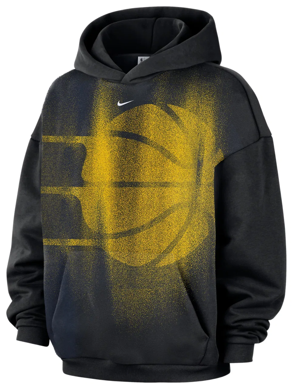 Мужское утепленное худи Pacers Basketball Icon Nike, черно-белый