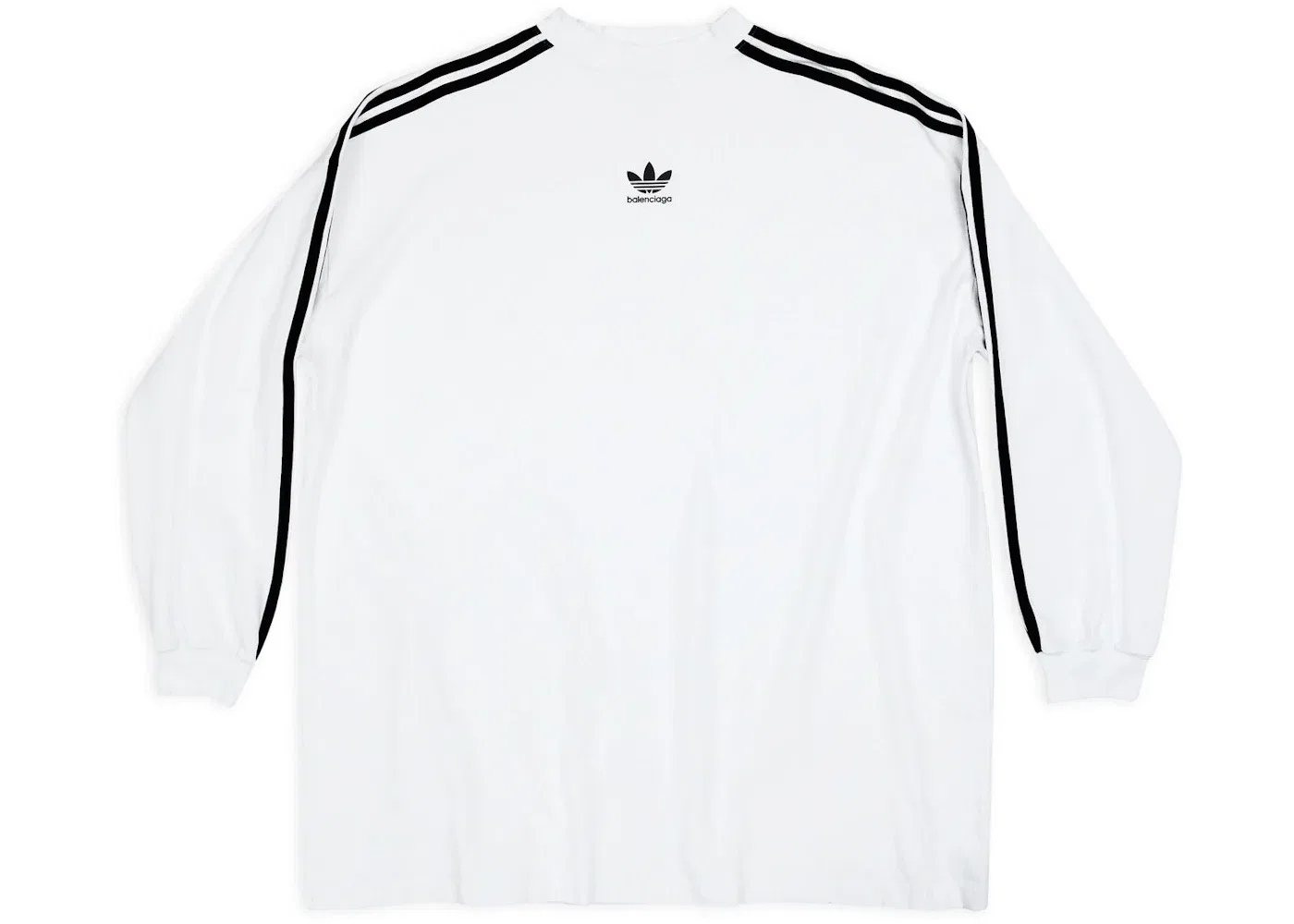 Унисекс футболка с длинным рукавом Oversized Balenciaga, White