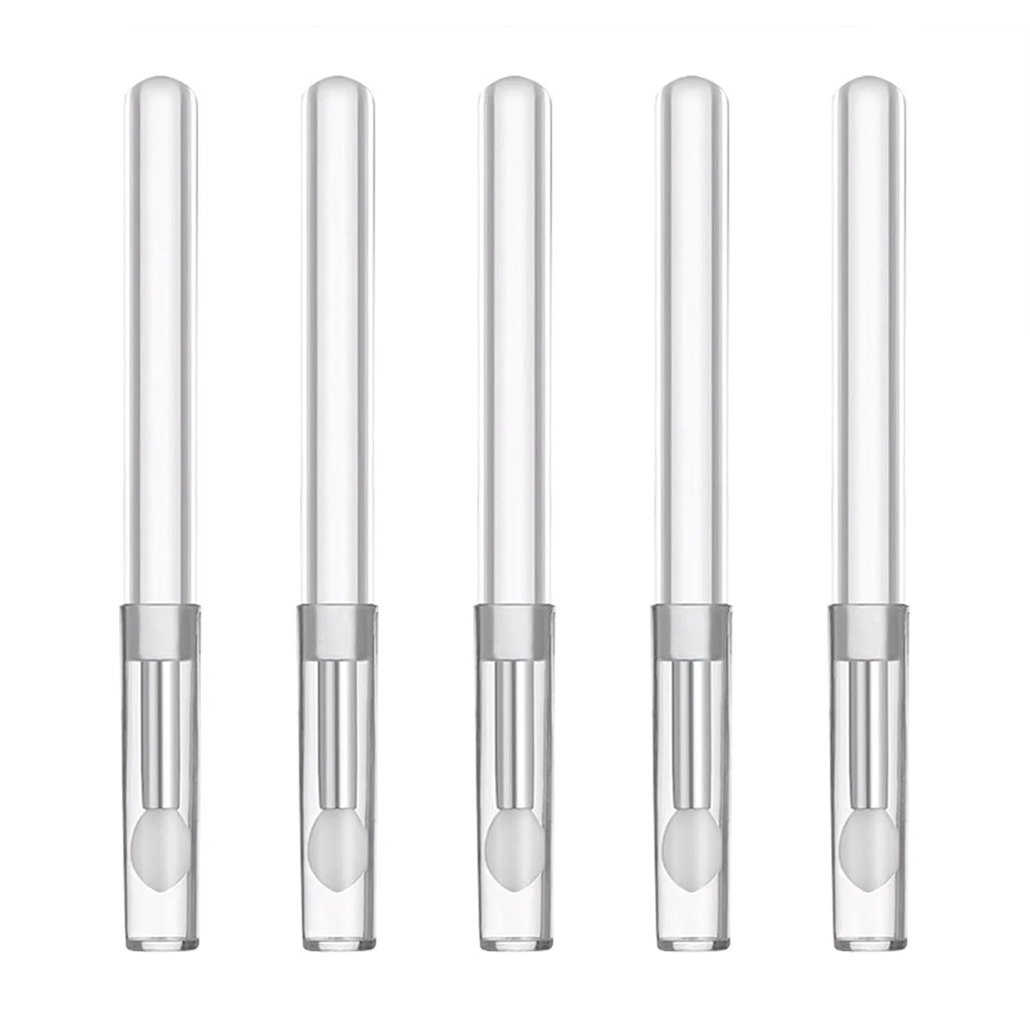 Кисть для губ силиконовая, Multifunctional, Mirweon, 5 шт, 10.8 см, White