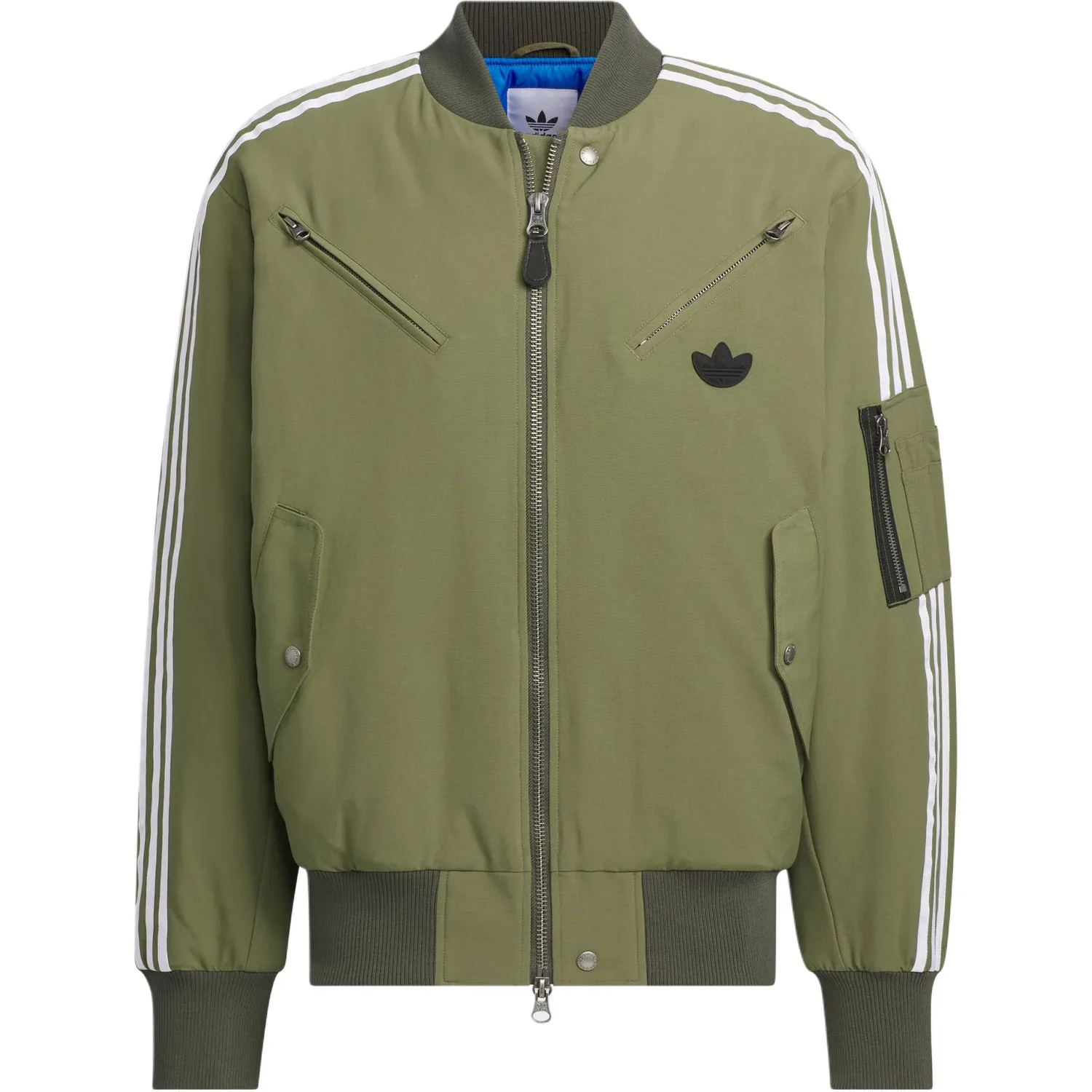 Adidas Originals Утепленная куртка-пуховик мужская Strata оливковый зеленый/голубой