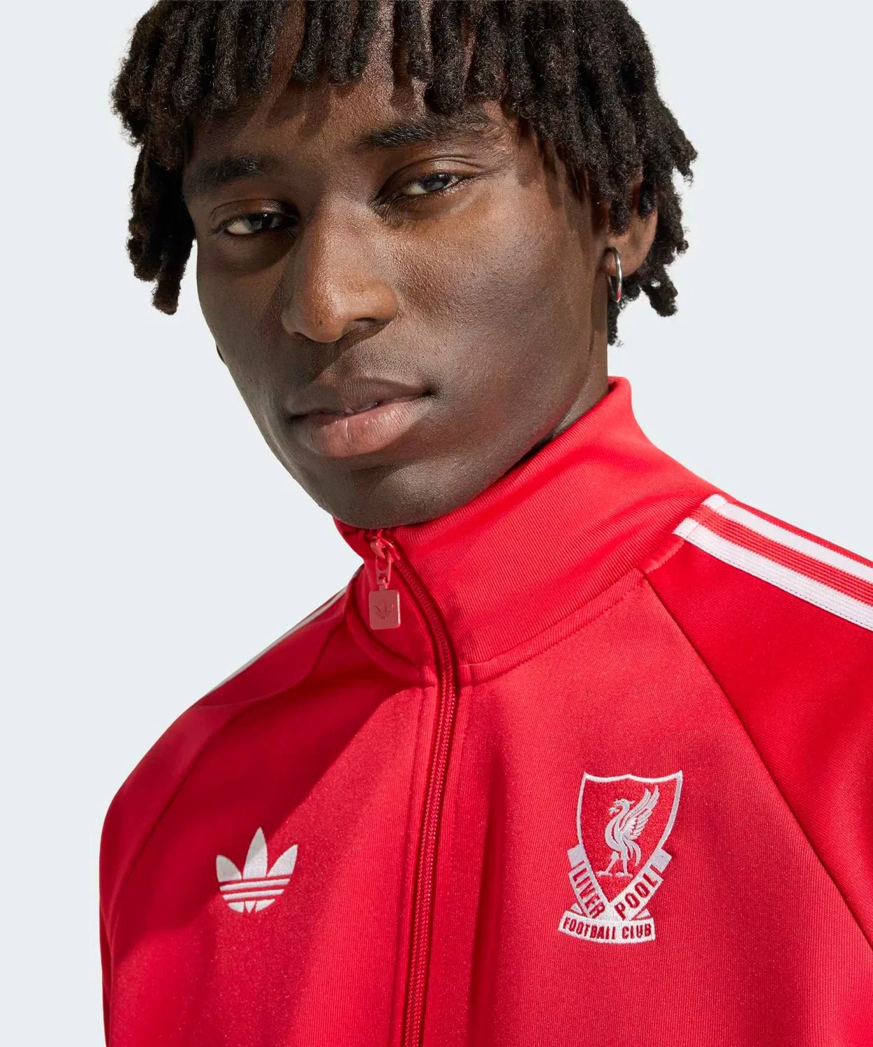 Мужской трек-топ с принтом Liverpool FC Original Trefoil Adidas, Red — фото 3