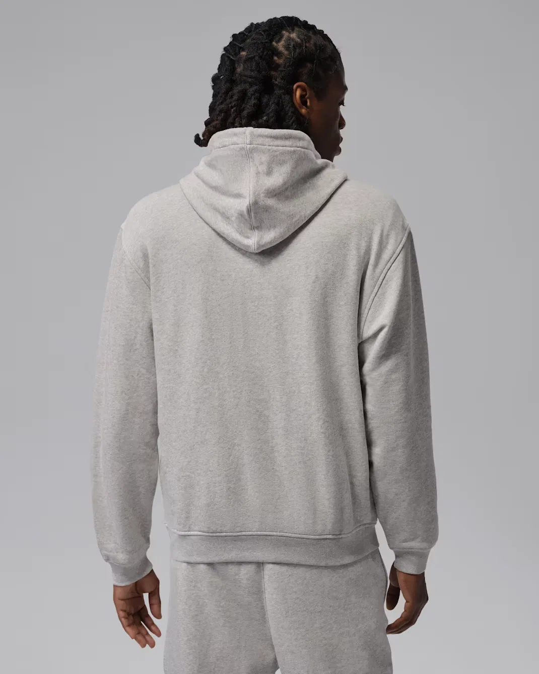 Мужская флисовая толстовка с капюшоном Dri-FIT Jordan Sport Crossover, Grey Heather/White — фото 2