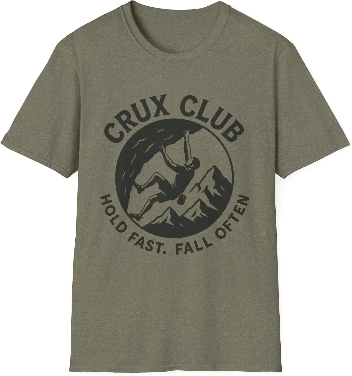 Мужская футболка с принтом Crux Club Gildan 64000, Heather Military Green