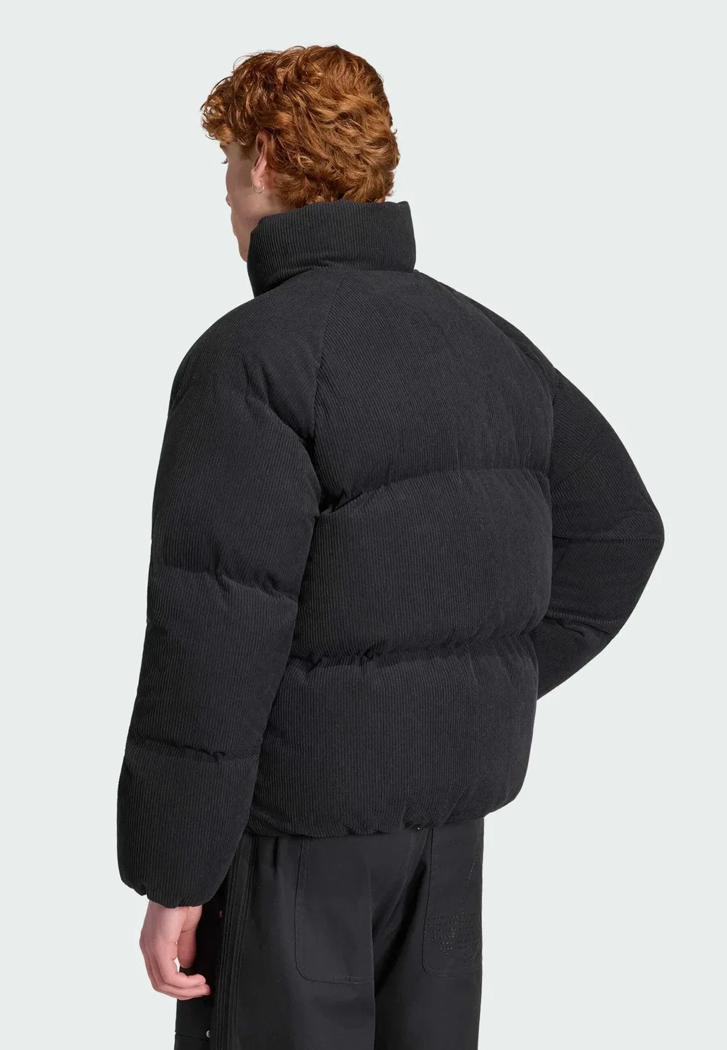 Вельветовая пуховая куртка - зимняя куртка Adidas Originals, Black — фото 2