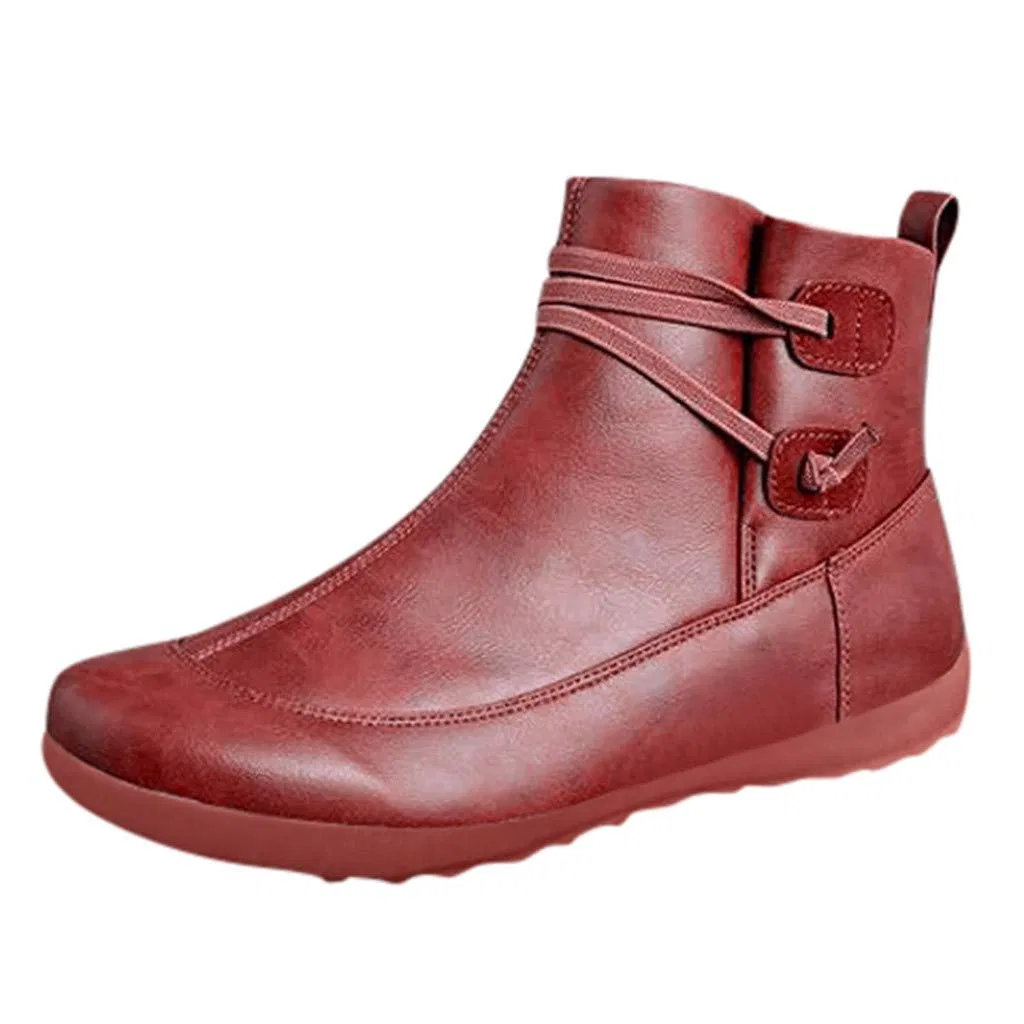 Детские резиновые сапоги-ботинки с широкой колодкой Schneestiefel Women, Red