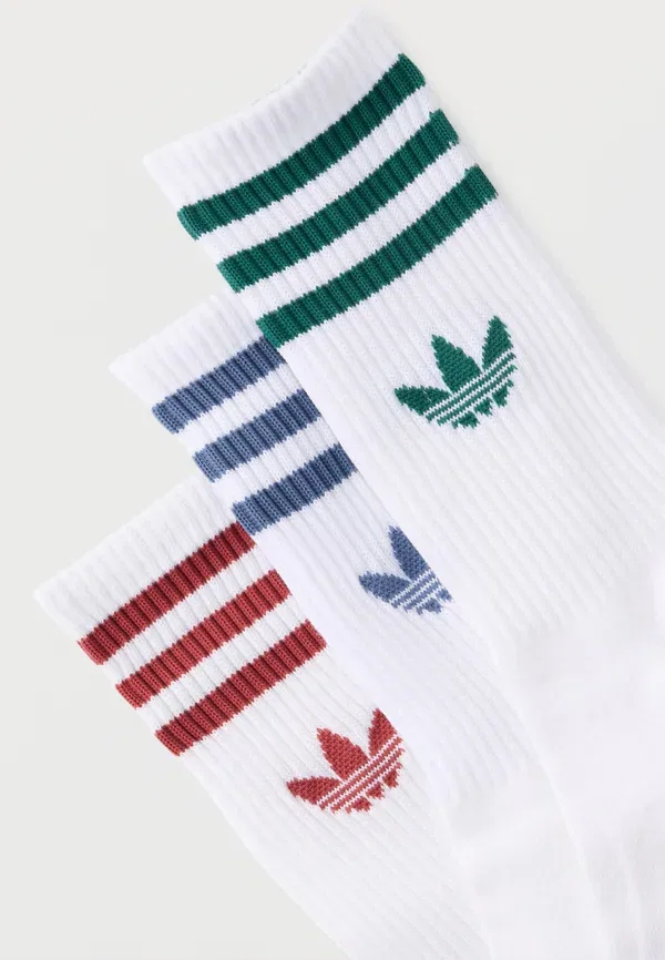 Комплект из 3 пар носков унисекс 3S Crew S Adidas Originals, белый/мультиколор — фото 2