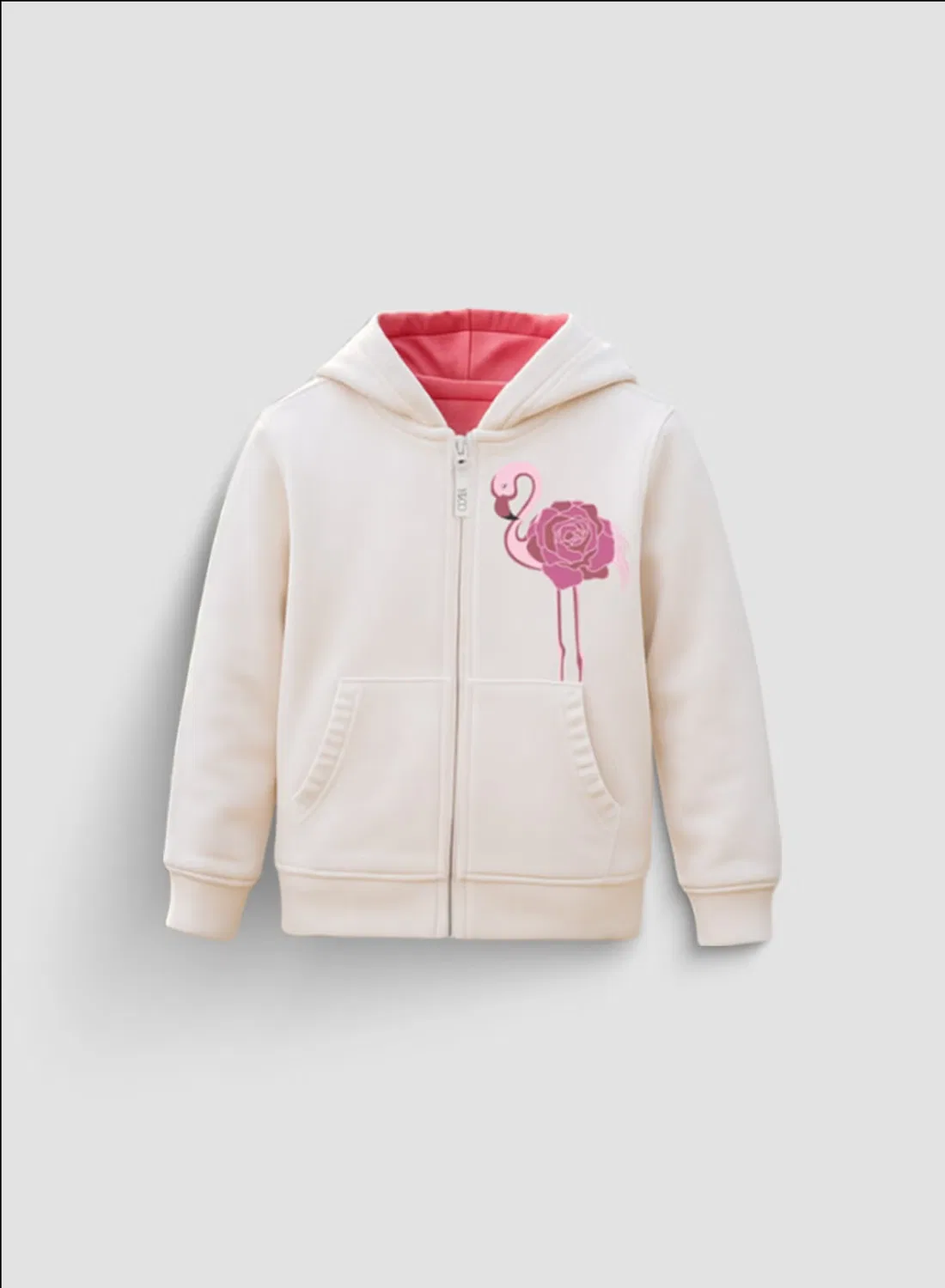 Худи с принтом Rose Flamingo Y&Co, серый