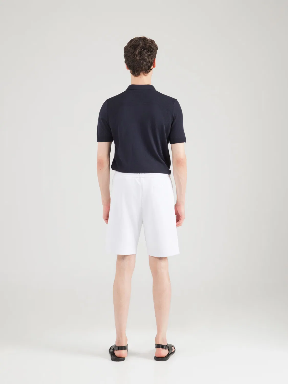 Шорты Boss Regular Pants JT_Union HeAdlo белого цвета — фото 4