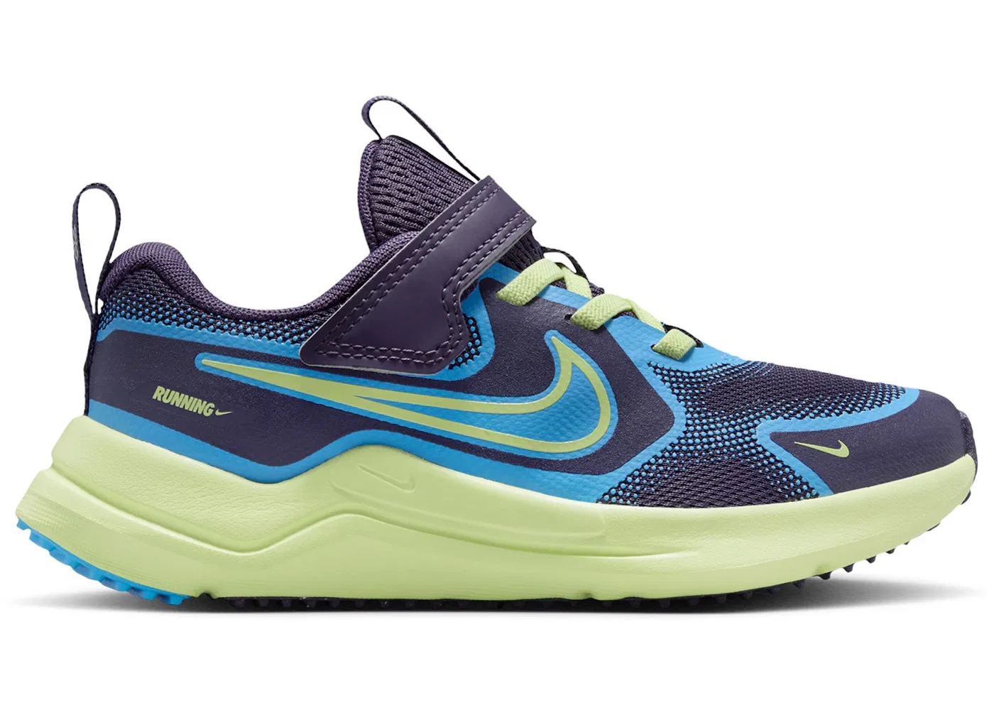 Детские кроссовки Nike Cosmic Runner Dark Raisin University Blue Lime, цвет Dark Raisin/University Blue/White/Light Liquid Lime