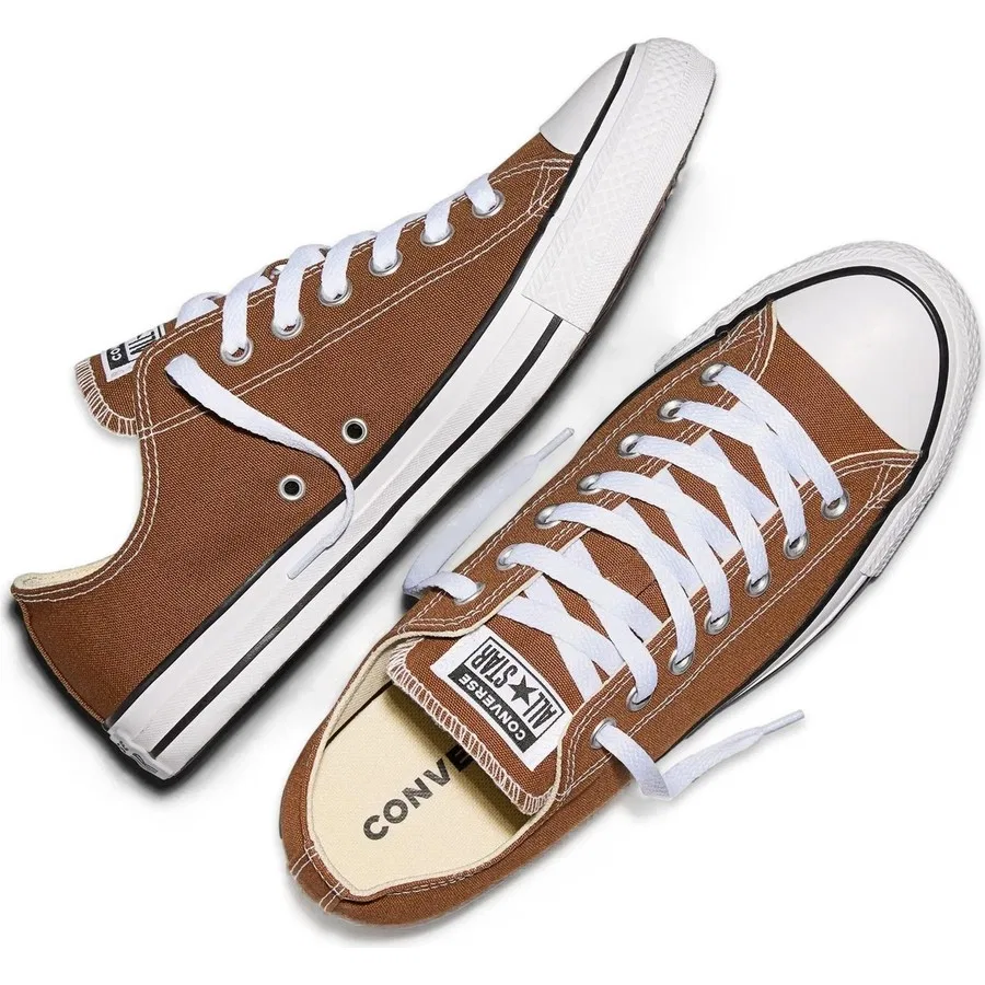 Кеды Converse All Star Ox, Коричнево-белый — фото 3