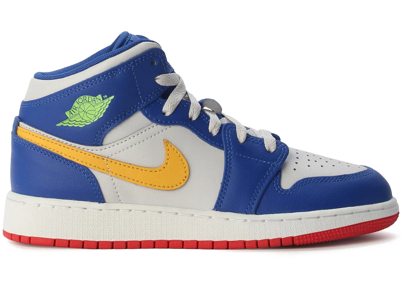 Детские кроссовки Lifestyle Jordan 1 Mid, Racer Blue/Speed Red/Gold
