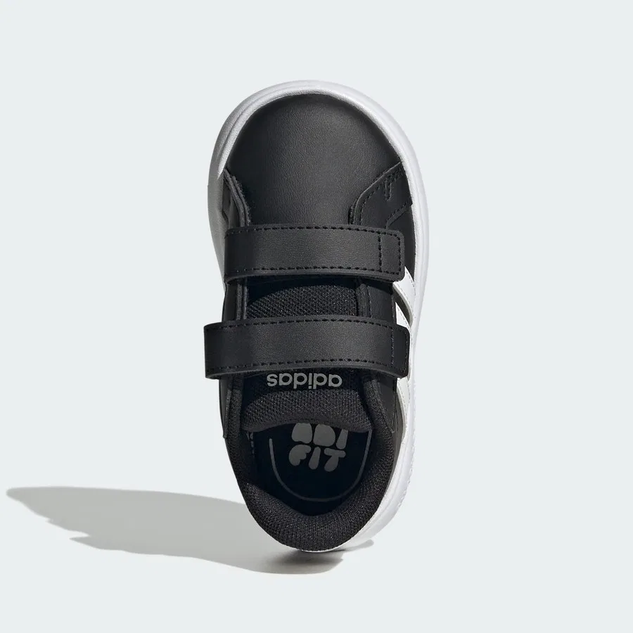 Детские спортивные кроссовки с пузырьковой подошвой Grand Court 3.0 Bubble adidas, Черно-белый — фото 3
