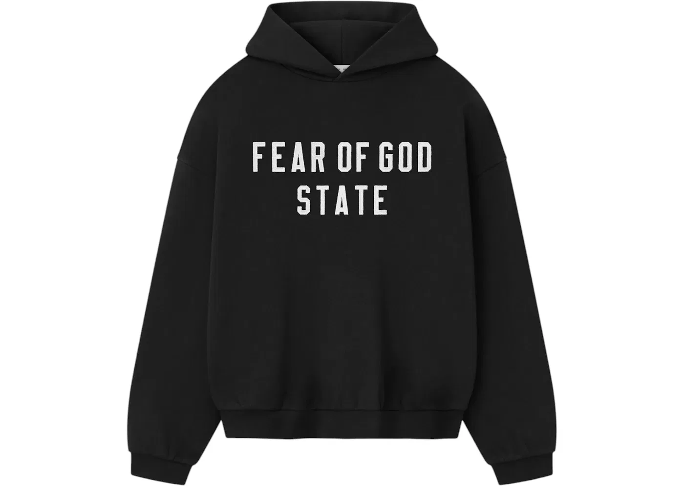 Мужская худи из флиса с принтом Essentials Fear of God, Jet Black