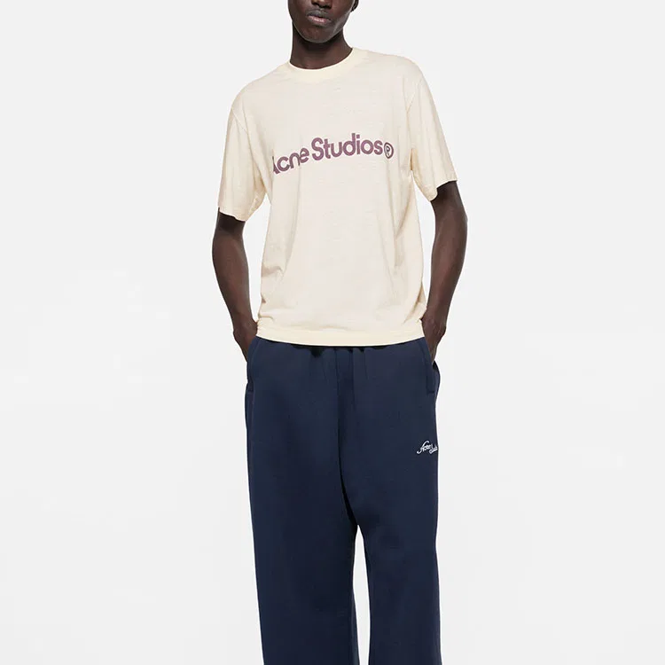 Женская футболка с круглым вырезом Acne Studios, Light Pink — фото 3
