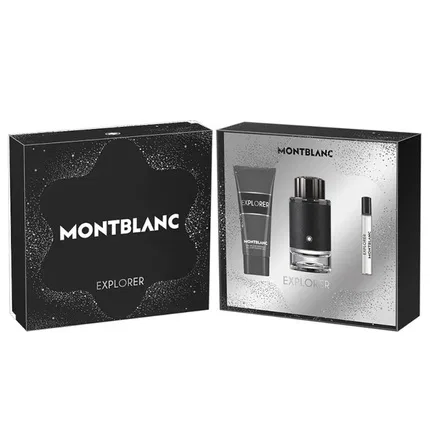 Парфюмерный набор для мужчин Montblanc Explorer, EDP 100 мл + гель для душа 100 мл + дорожный аромат 7.5 мл