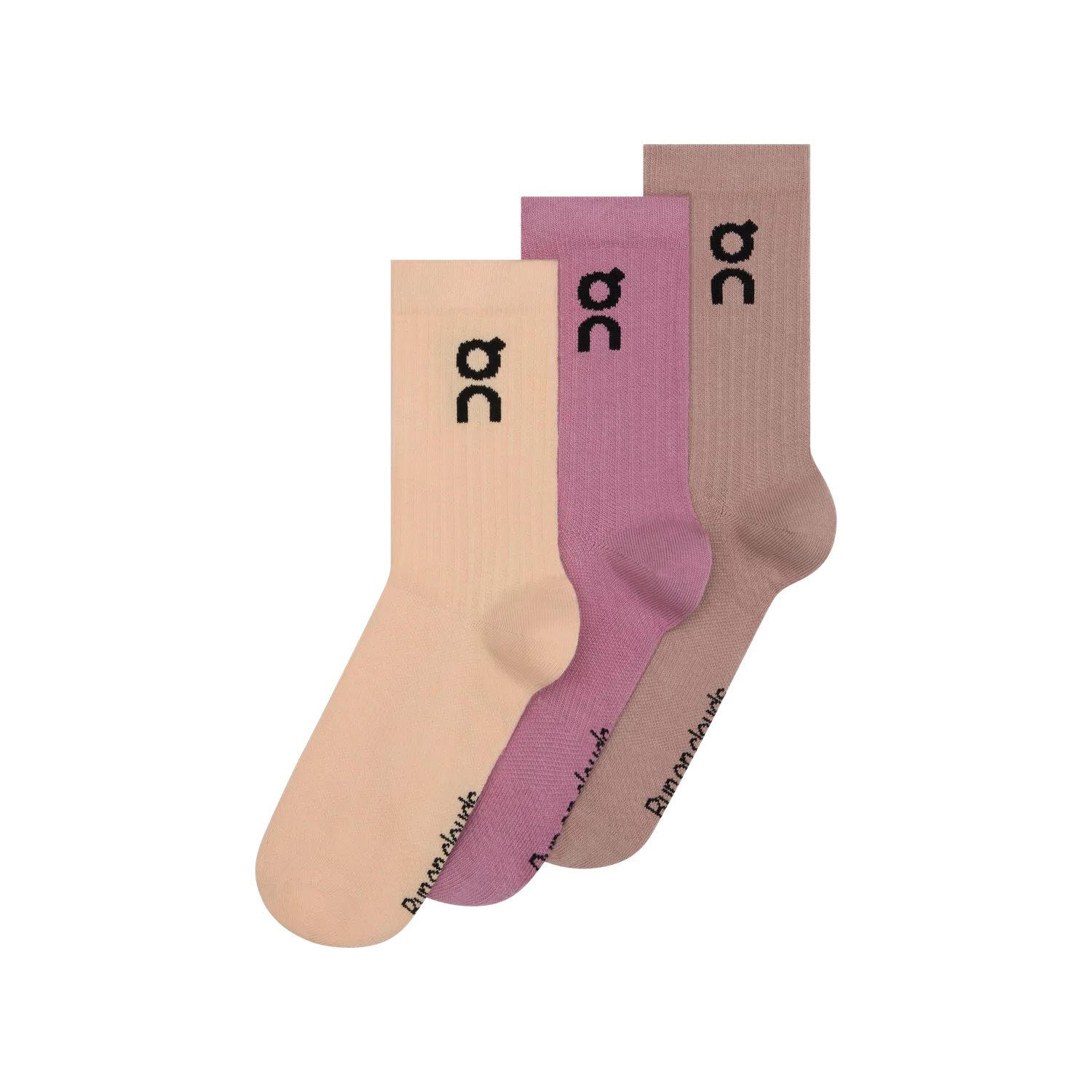 Детские высокие носки с логотипом, комплект из 3 пар Logo Sock High On, Sherbet/Rhodonite