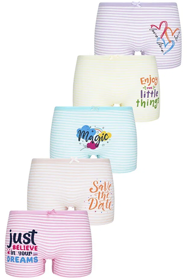 Детские трусы для девочек с принтом 5шт Biyokids, Multicolored