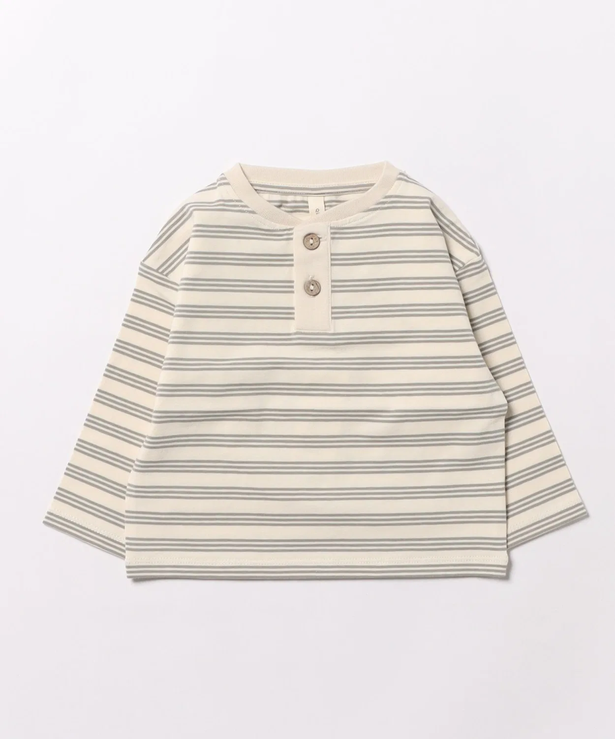 Детская футболка-поло с длинным рукавомBasil Stripe Quincy Mae, White/Green