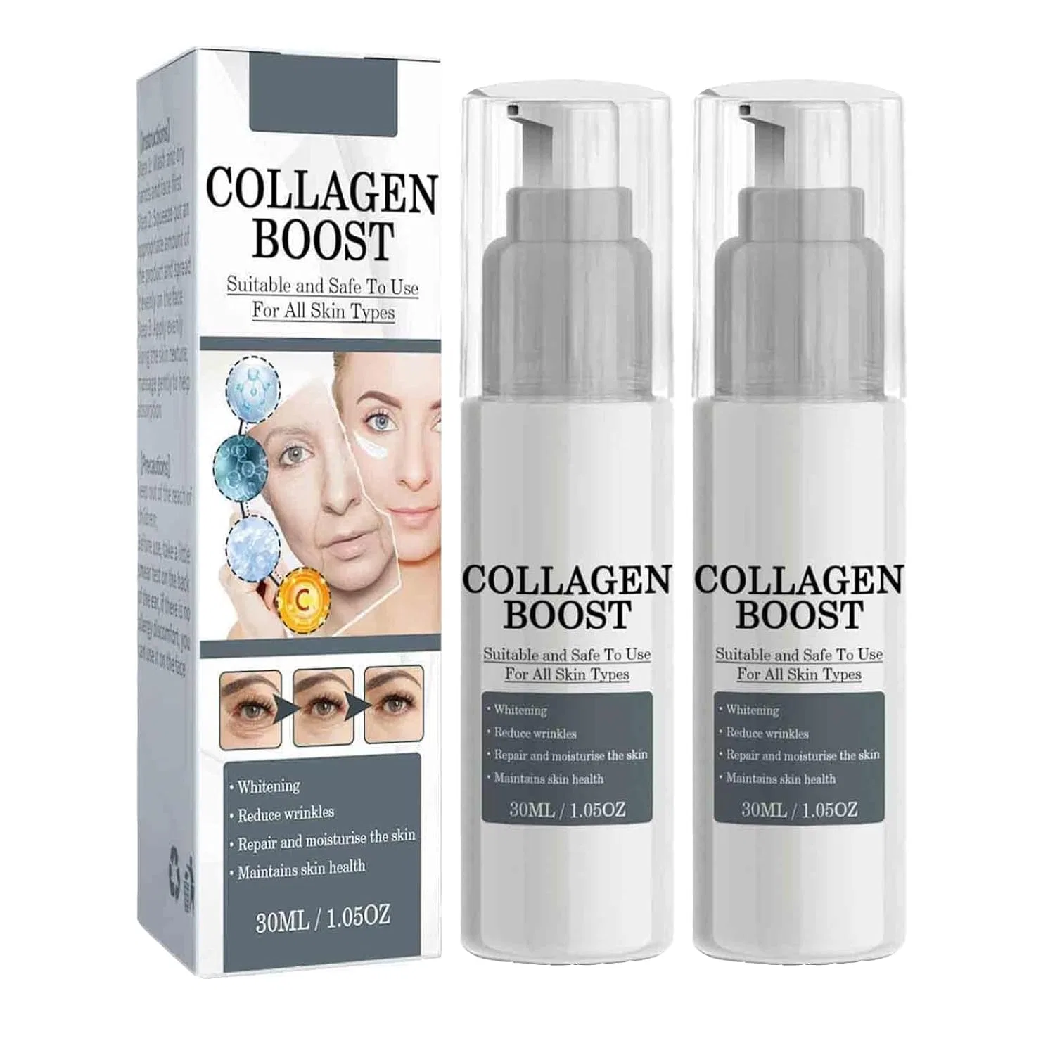 Сыворотка для лица Collagen Boost Anti-Ageing, 30 мл, Pack of 2, Generisch
