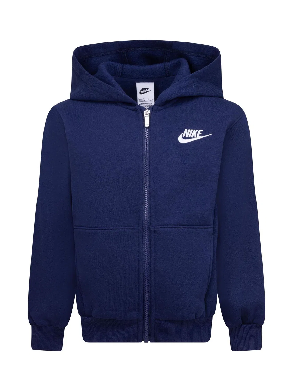 Толстовка на молнии Club Fleece Nike, темно-синий