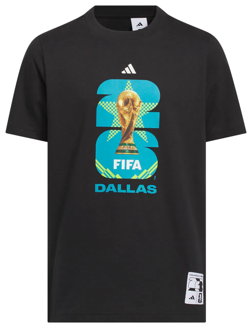 Футболка для мальчиков FIFA World Cup 26 Host City Dallas Adidas, черный