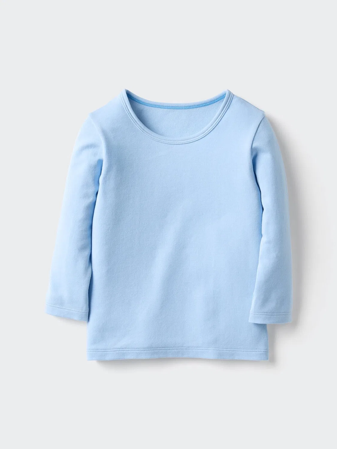 Футболка Uniqlo Heattech, хлопковая с круглым вырезом, синий