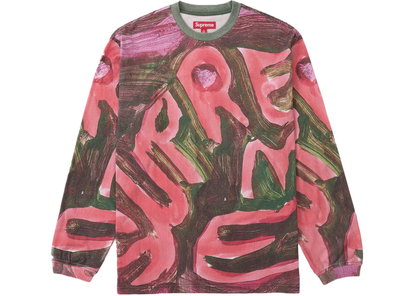 Мужская футболка с длинным рукавом с принтом Supreme Top, Multicolor
