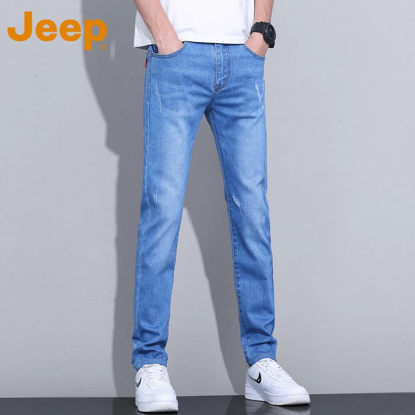Детские джинсы прямого кроя Unisex Moderate Straight Fit Pants Jeep, Black Gray — фото 4
