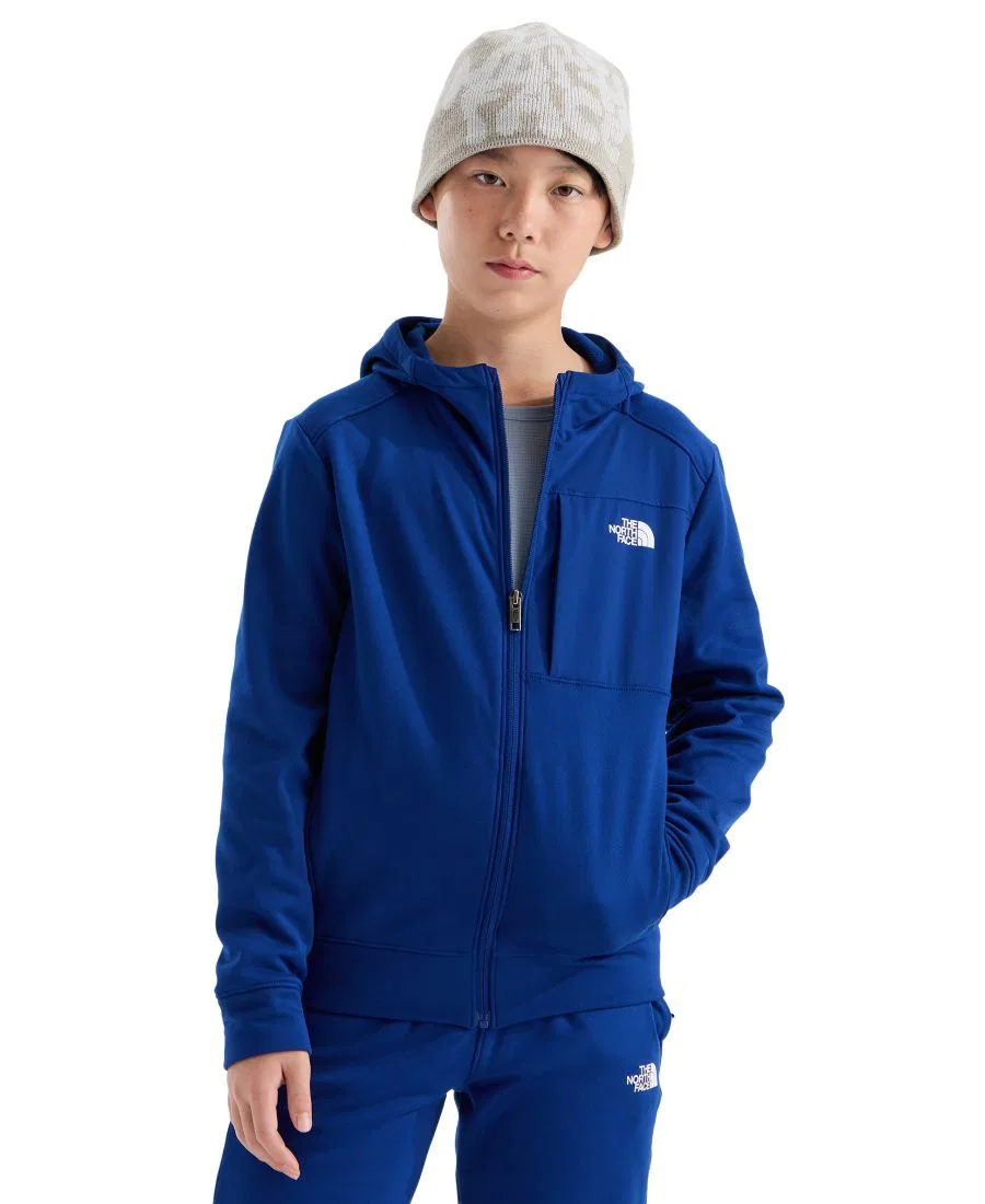 Детская куртка-худи с длинным рукавом, на молнии, с капюшоном The North Face, Bold Blue