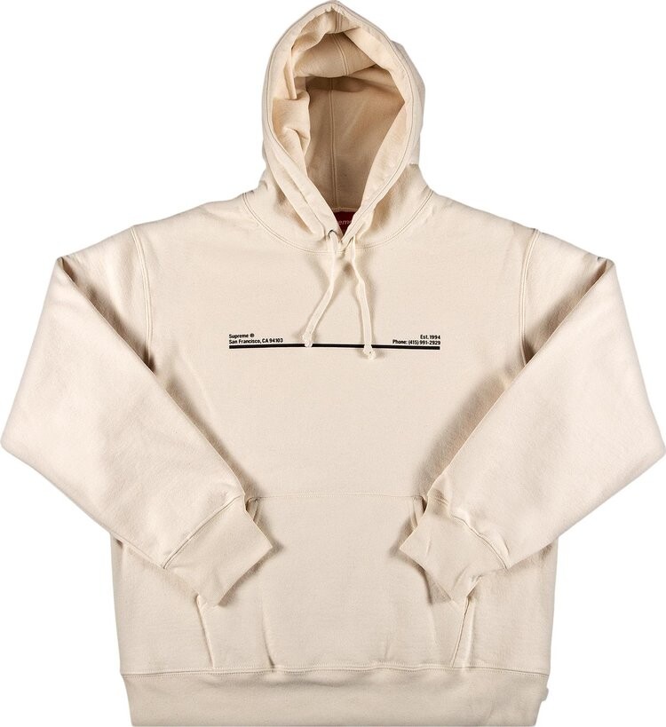 Толстовка Supreme Shop Hooded Sweatshirt - San Francisco 'Natural', кремовый — фото 2
