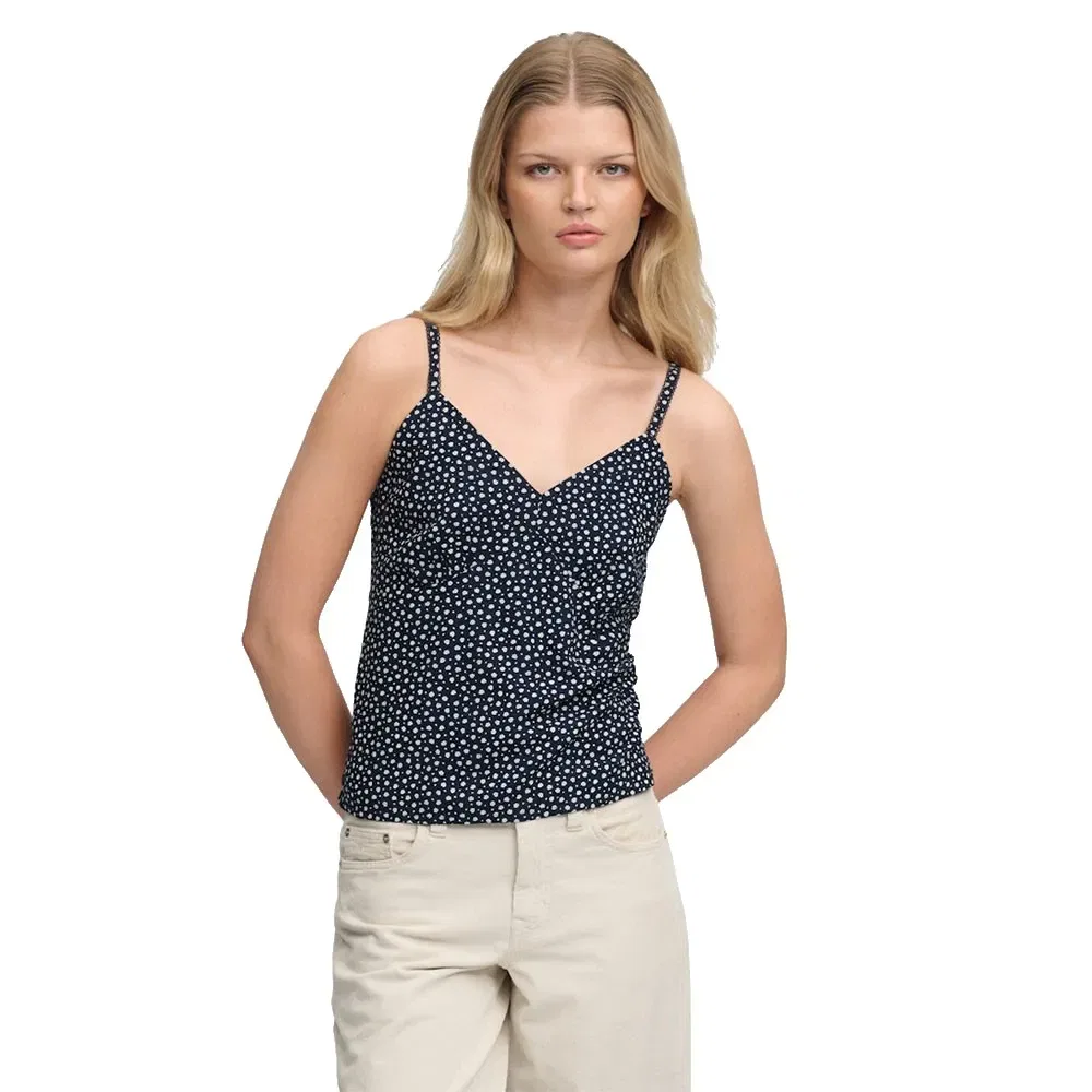 Топ без рукавов Cotton Cami Superdry, синий