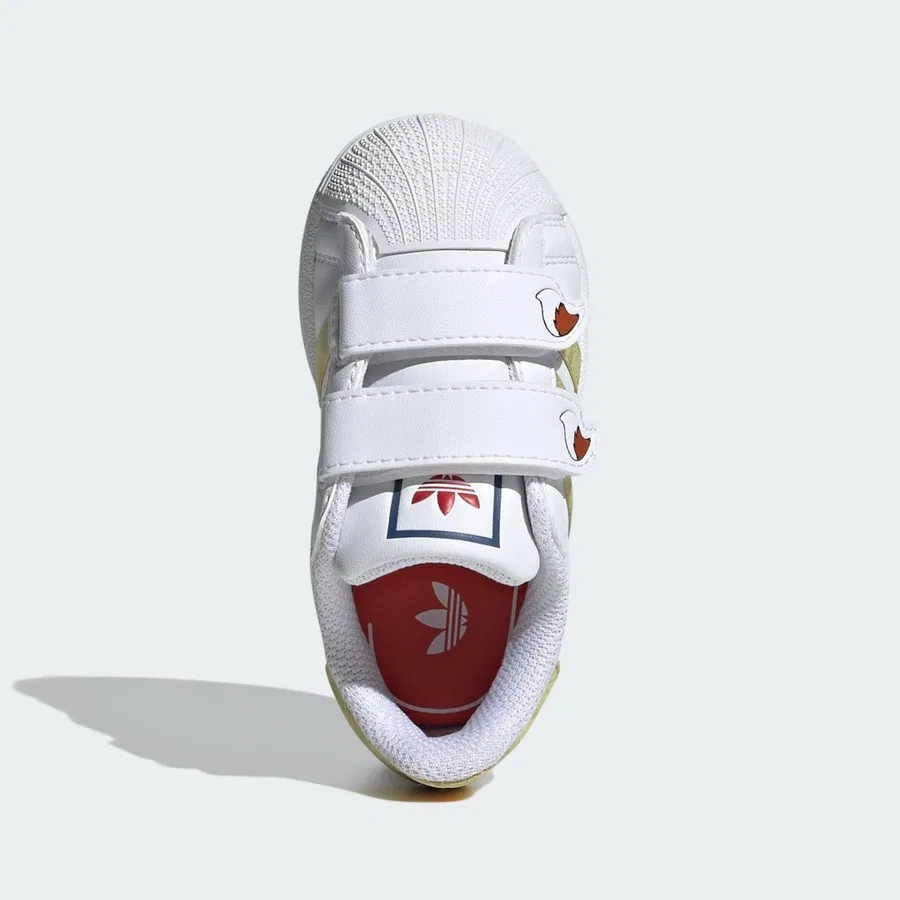 Детские кроссовки с LED-подсветкой Disney Superstar II Comfort Closure adidas, Бело-зеленый — фото 3