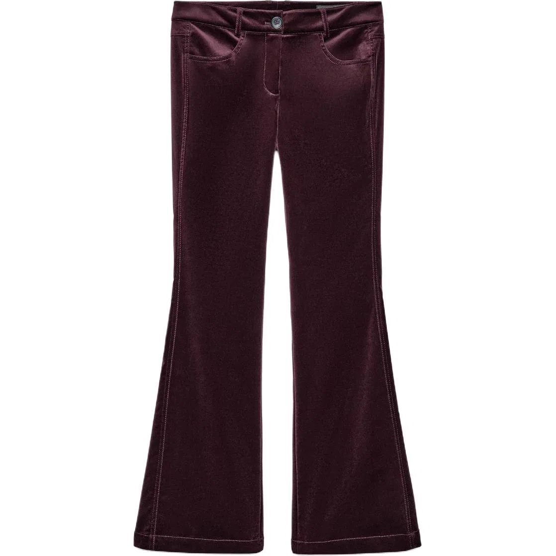 Женские брюки повседневные ZW Series ZARA, Burgundy