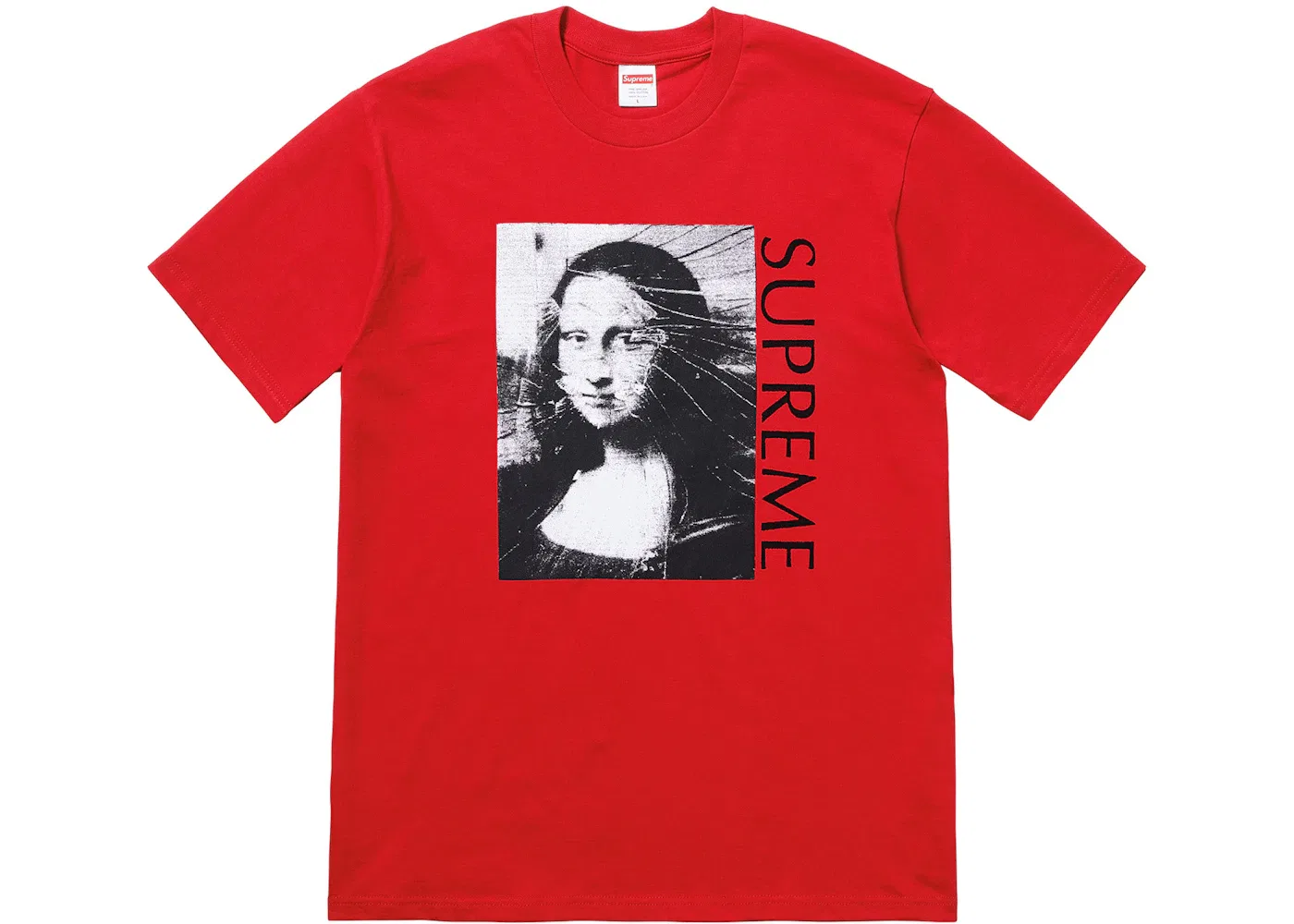 Мужская футболка с принтом Supreme Mona Lisa Tee, Red